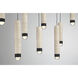 Cambre LED 50 inch Matte Black Linear Chandelier Ceiling Light