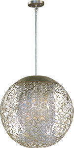 Arabesque 9 Light 23 inch Golden Silver Single Pendant Ceiling Light