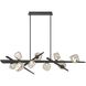 Thorah Linear Chandelier Ceiling Light in Graphite