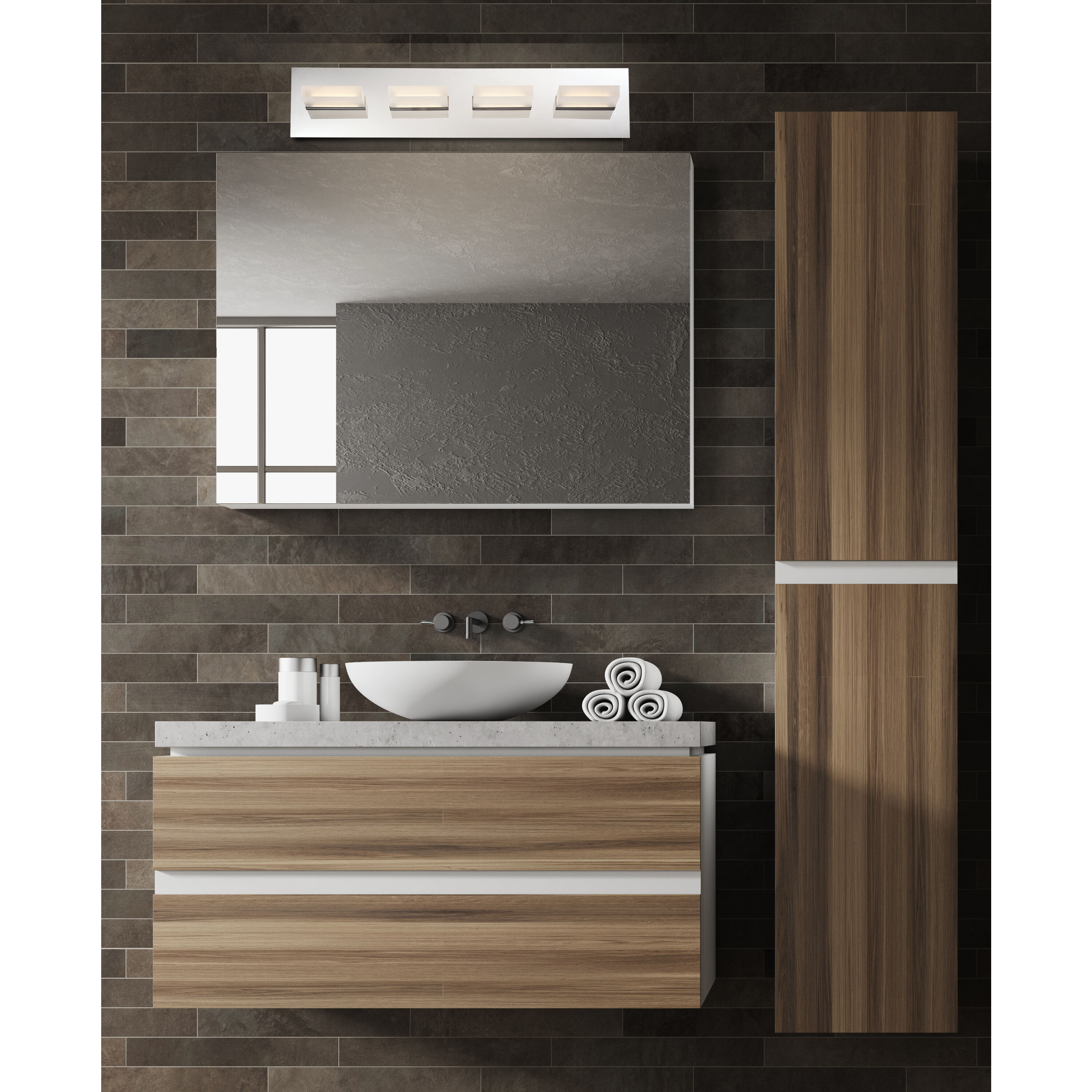 Olson LED 24 inch Chrome Vanity Light Wall Light