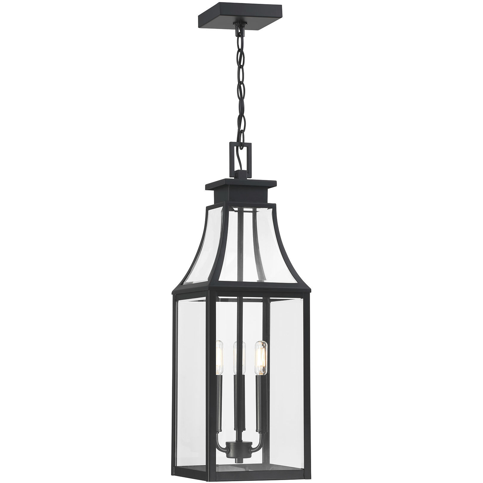 Emery 3 Light 8.25 inch Matte Black Outdoor Hanging Lantern