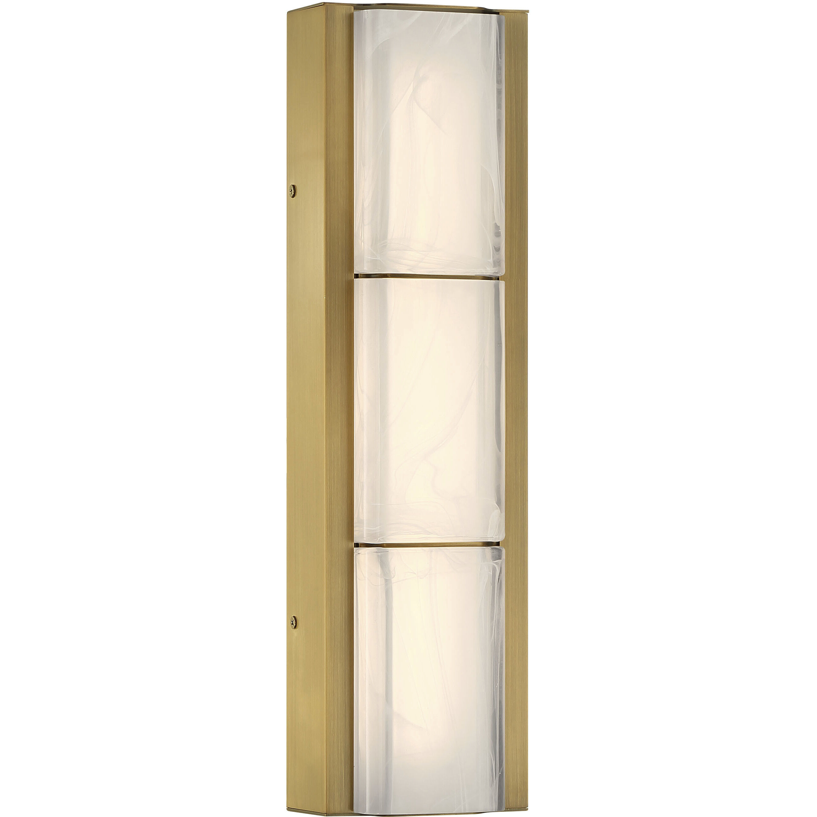 Gibraltar LED 18.25 inch Antique Brass Vanity Light Wall Light