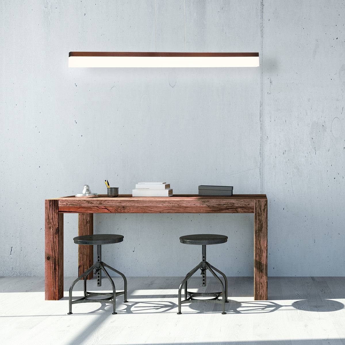 Tunnel LED 1 inch White Pendant Ceiling Light