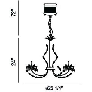 Giselle 8 Light 25 inch Chrome Chandelier Ceiling Light