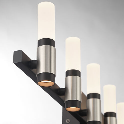 Albany LED 32.25 inch Silver and Black Vanity Light Wall Light