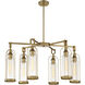 Yasmin 6 Light 20 inch Aged Gold Outdoor Chandelier