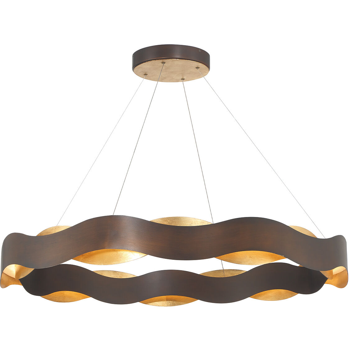 Vaughan LED 46 inch Bronze and Gold Chandelier Ceiling Light
