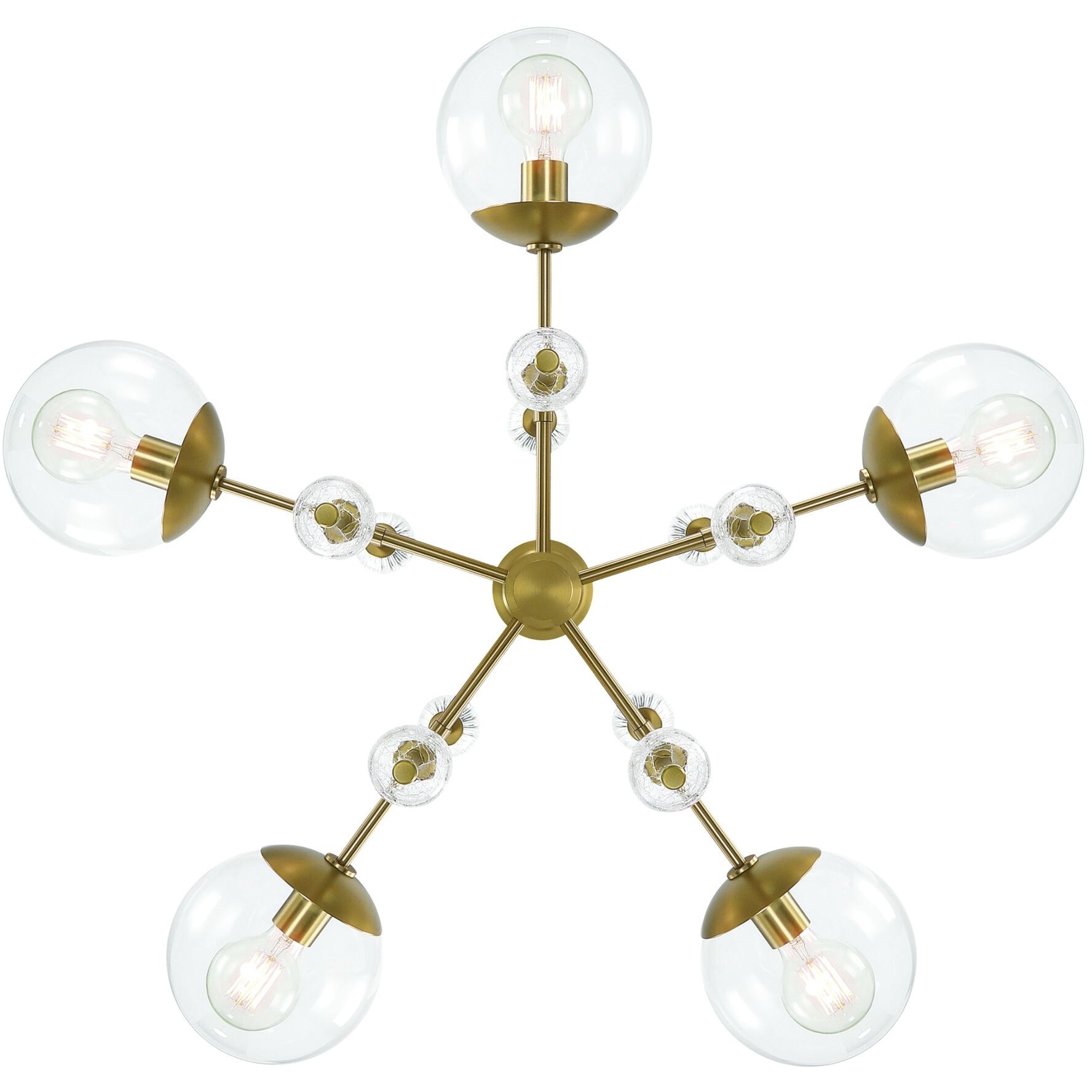 Traiton 5 Light 36 inch Gold Chandelier Ceiling Light