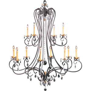 Liebestraum 12 Light 46 inch Mahogany Bronze Foyer Chandelier Ceiling Light
