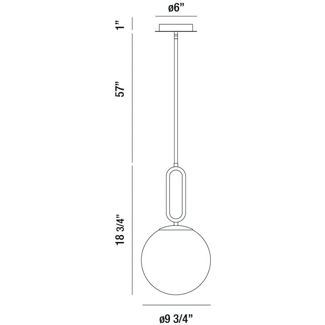 Prospect 1 Light 9.75 inch Black Pendant Ceiling Light, Small