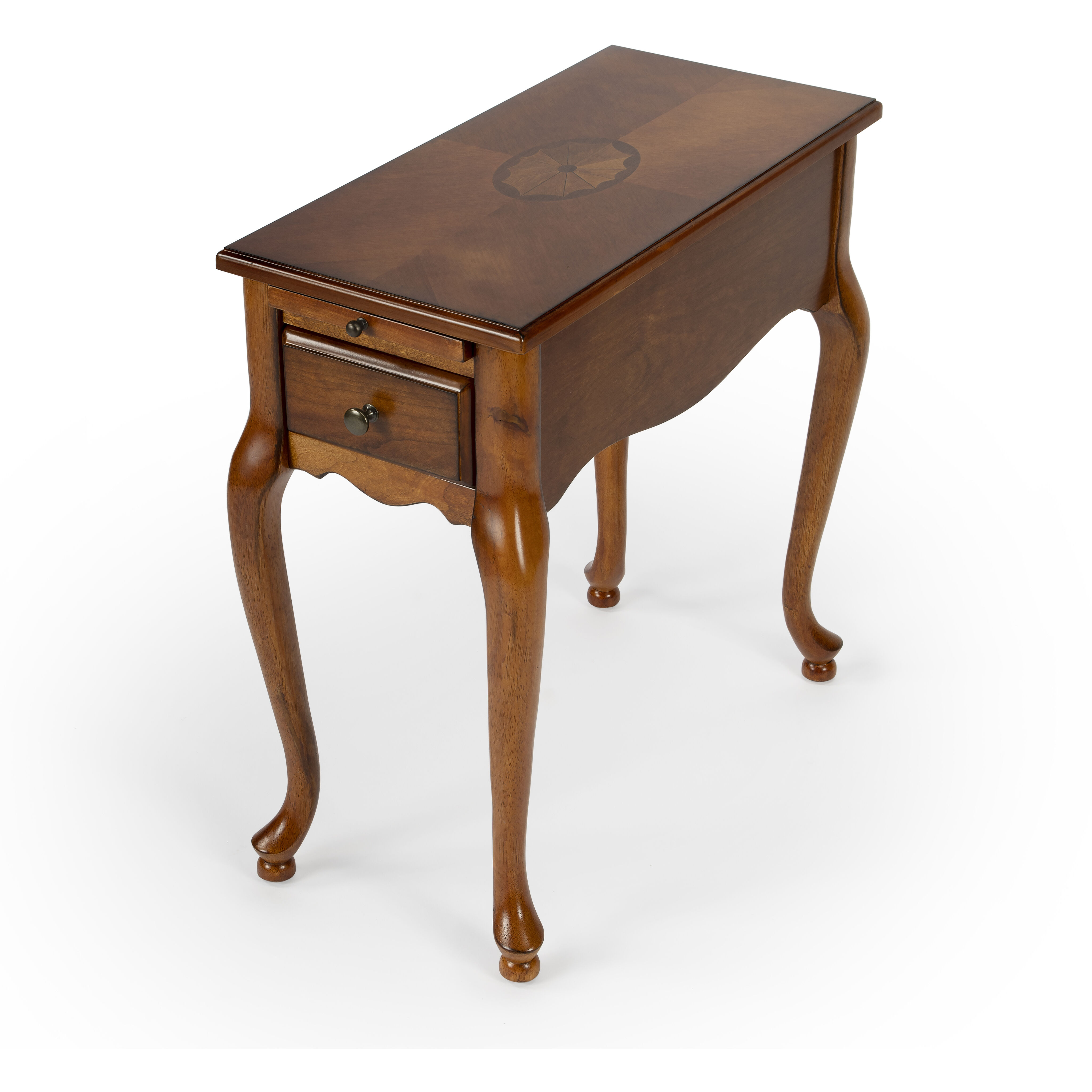 Croydon One Drawer with Pullout Side Table in Medium Brown