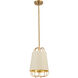 Tura 1 Light 10 inch Brass Pendant Ceiling Light