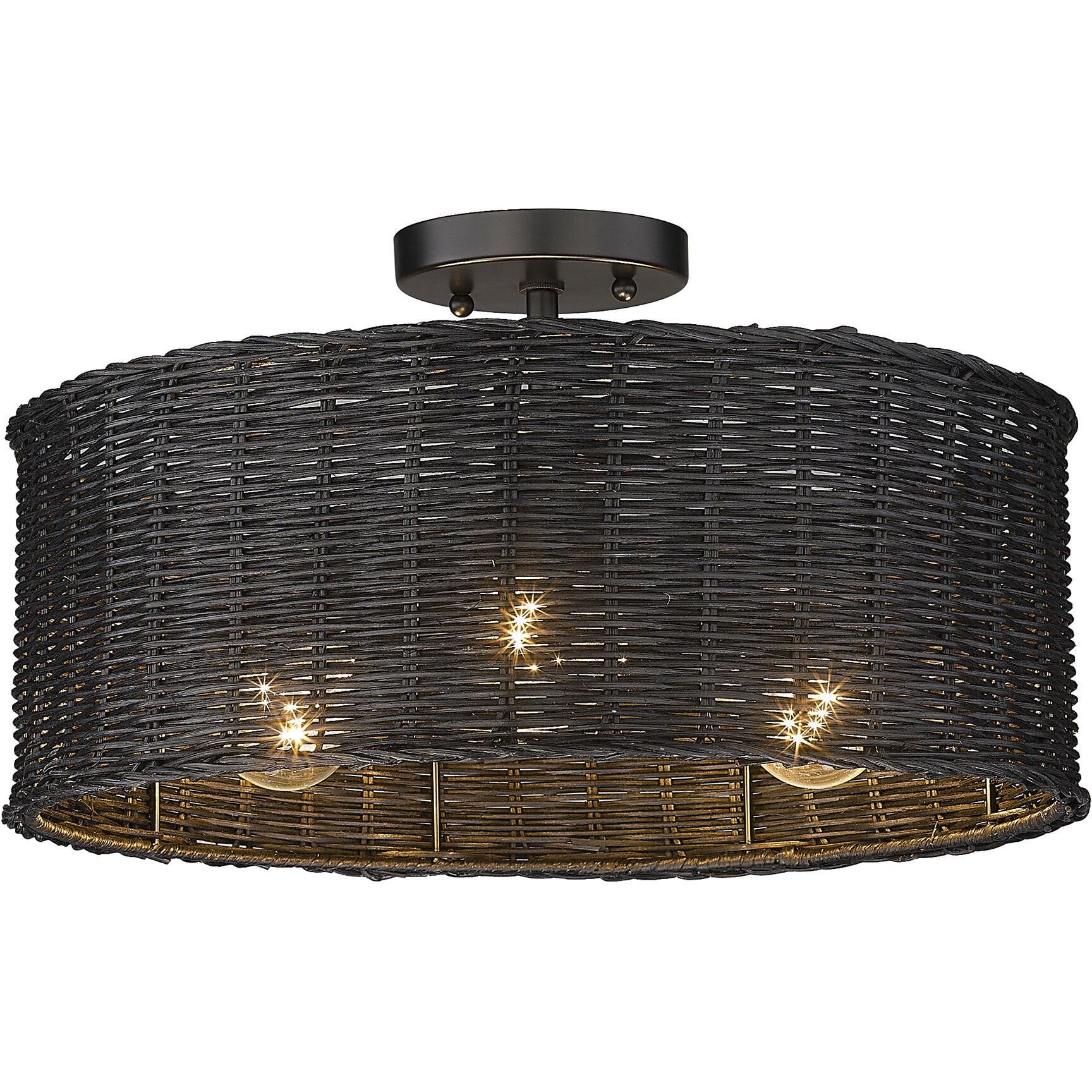 Erma 3 Light 16.38 inch Semi-Flush Mount