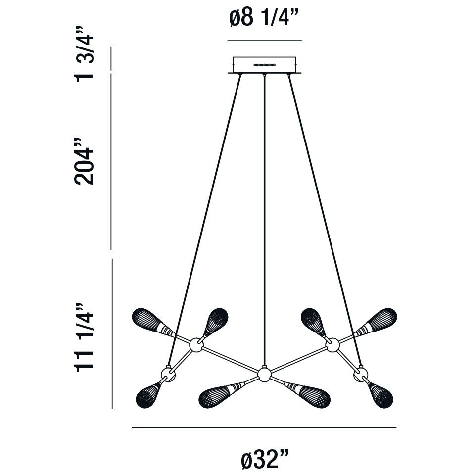 Manning LED 32 inch Chrome Chandelier Ceiling Light
