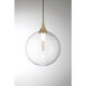 Iissa LED 6.25 inch Gold Pendant Ceiling Light in Clear