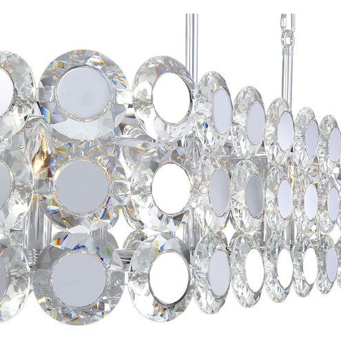 Perrene Linear Chandelier Ceiling Light in Chrome