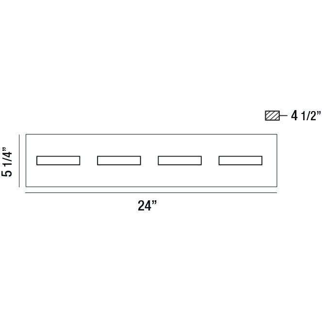Olson LED 24 inch Black Vanity Light Wall Light