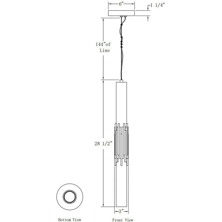 Venna LED 3 inch Antique Brass Pendant Ceiling Light