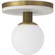 Carnagie LED 8 inch Antique Brass Flush Mount Ceiling Light