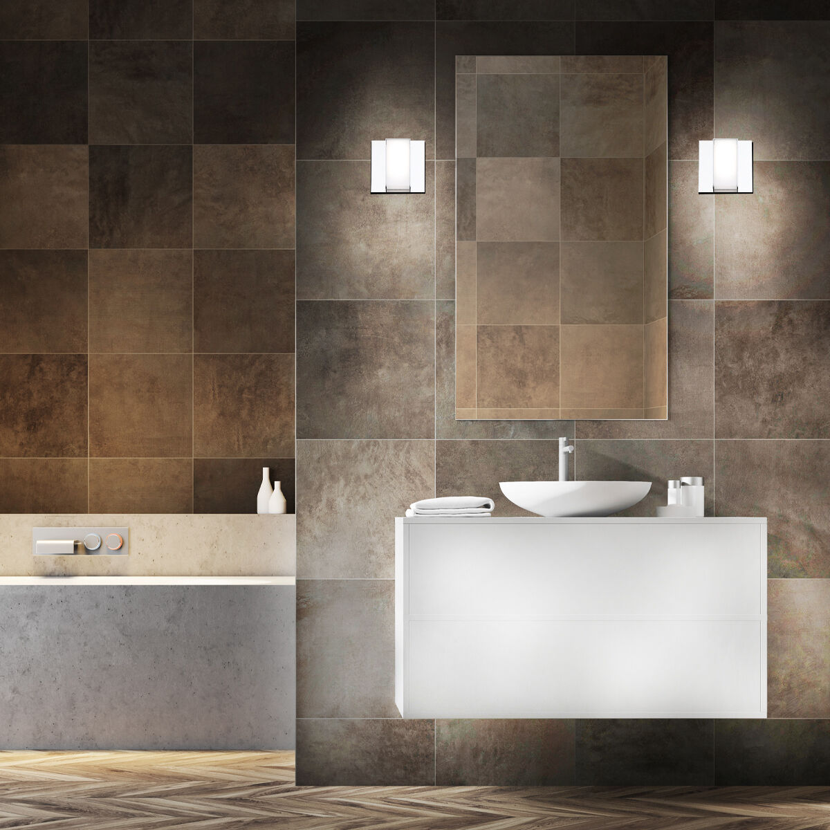 Delrosa LED 5 inch Chrome Wall Sconce Wall Light