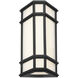 Monte 1 Light 14 inch Satin Black Outdoor LED Wall Sconce