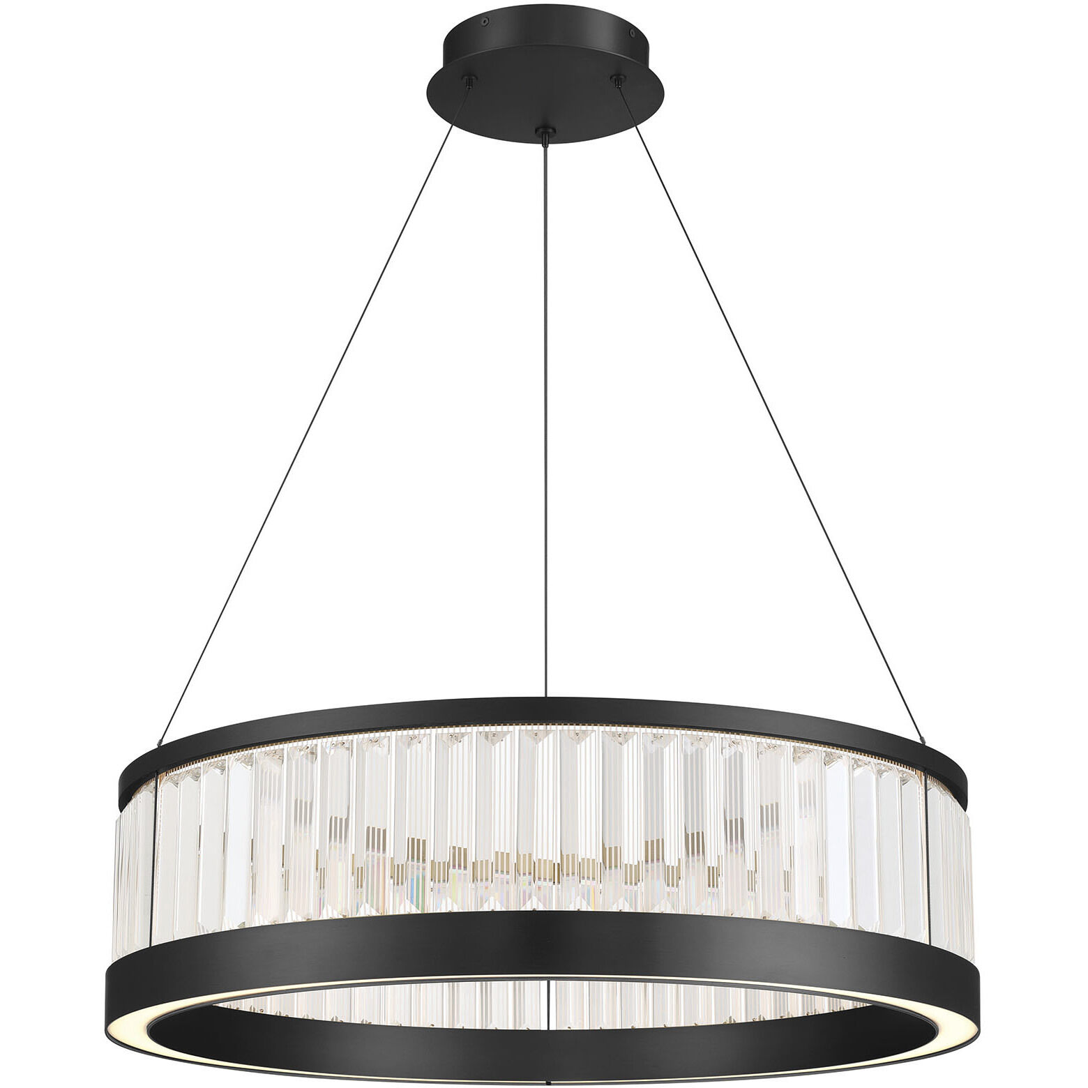 Empra LED 30.13 inch Matte Black Chandelier Ceiling Light