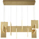 Coburg Linear Chandelier Ceiling Light in Gold
