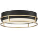 Grafice LED 13.25 inch Gold and Black Flush Mount Ceiling Light
