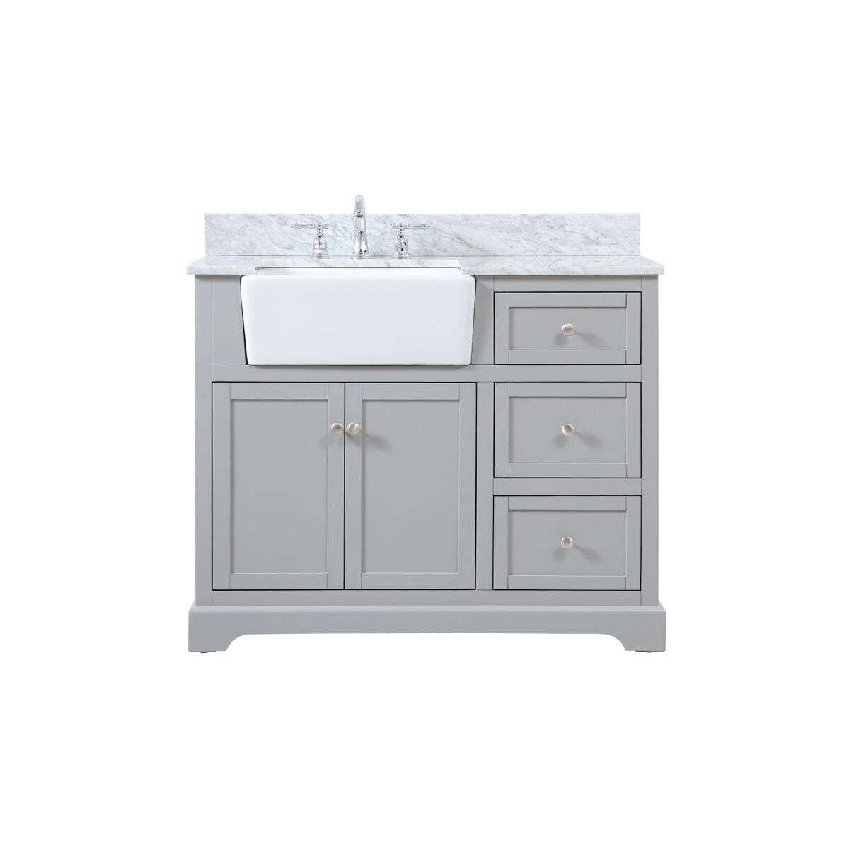 Franklin 42 X 22 X 34.75 inch Grey Bathroom Vanity Cabinet