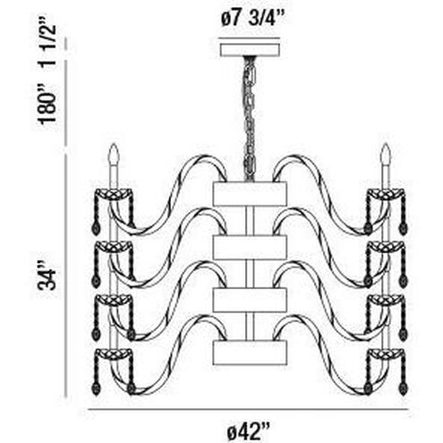 Ferrero 48 Light 42 inch Chrome Chandelier Ceiling Light