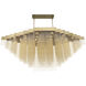 Bloomfield LED 29 inch Antique Brush Gold Chandelier Ceiling Light