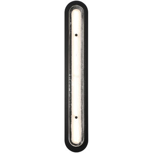 Tramore 1 Light 38 inch Black Outdoor Wall Sconce in Silver