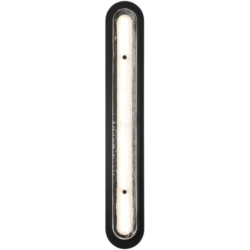 Tramore 1 Light 38 inch Black Outdoor Wall Sconce in Silver
