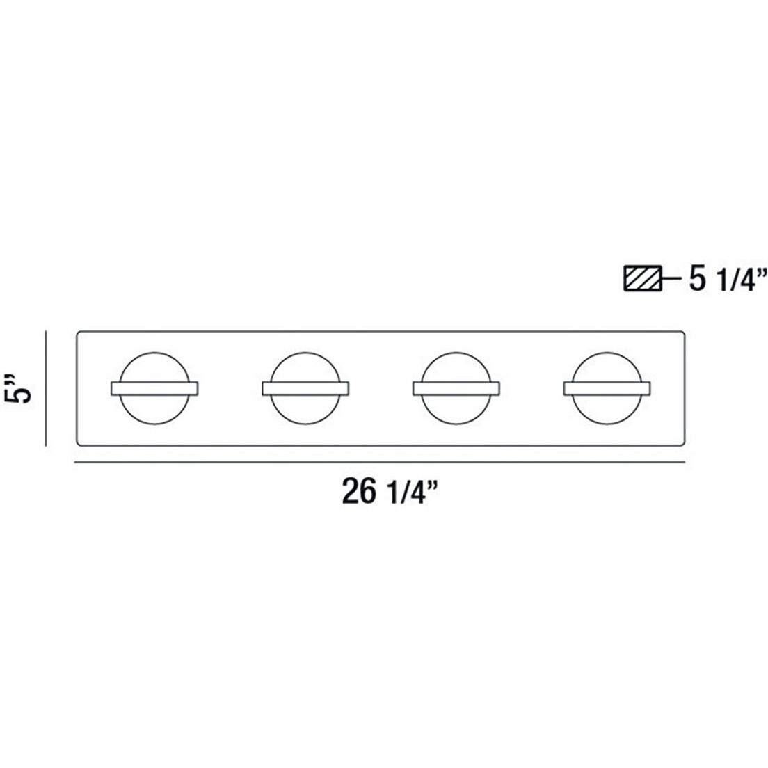 Ryder LED 26.25 inch Gold Vanity Light Wall Light