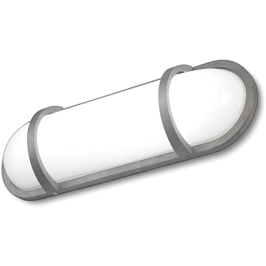 Osler LED 12 inch Textured Silver Outdoor Wall Mount, Small 