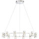 Netto LED 32.75 inch Chrome Chandelier Ceiling Light, Medium