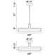 Pemberton LED 26 inch Brass Pendant Ceiling Light, Large