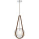 Rosemount 1 Light 12.25 inch Chrome Pendant Ceiling Light in Clear