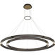 Admiral LED 61.75 inch Gold and Black Chandelier Ceiling Light, Large