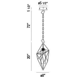 Verdino LED 8 inch Rose Gold Pendant Ceiling Light, Small