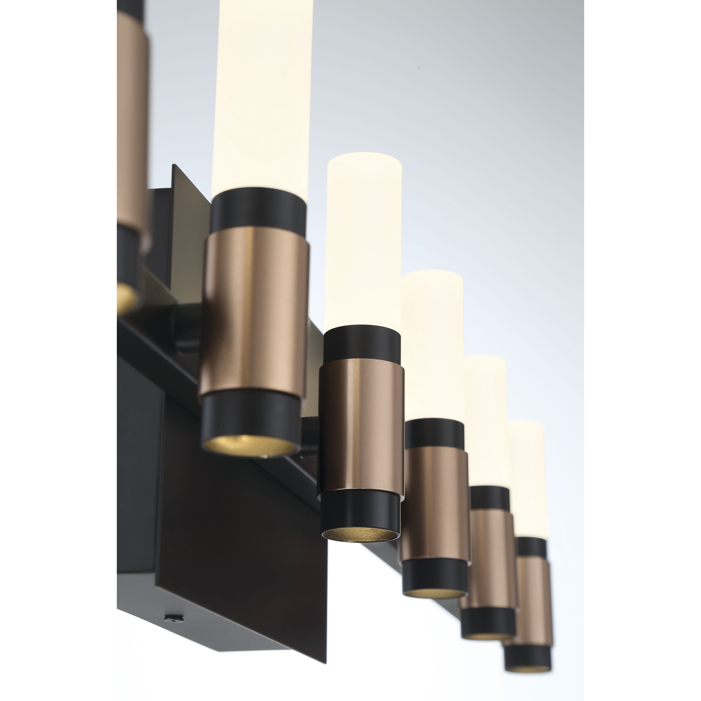 Albany LED 32.25 inch Brass and Black Vanity Light Wall Light