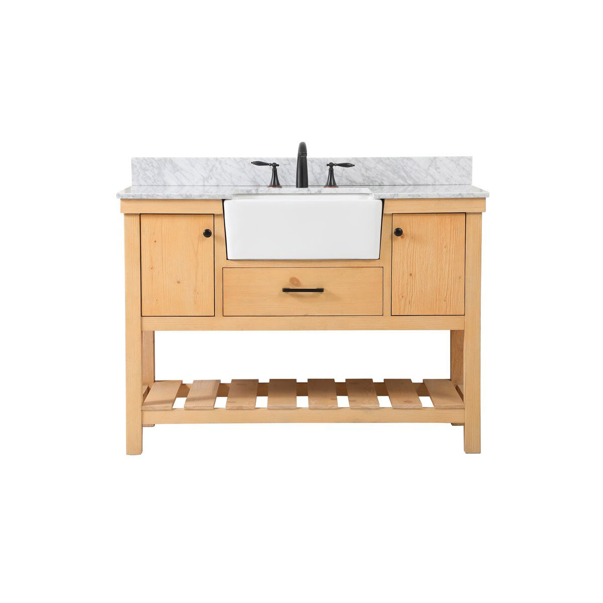 Clement 48 X 22 X 34.13 inch Natural Wood Bathroom Vanity Cabinet