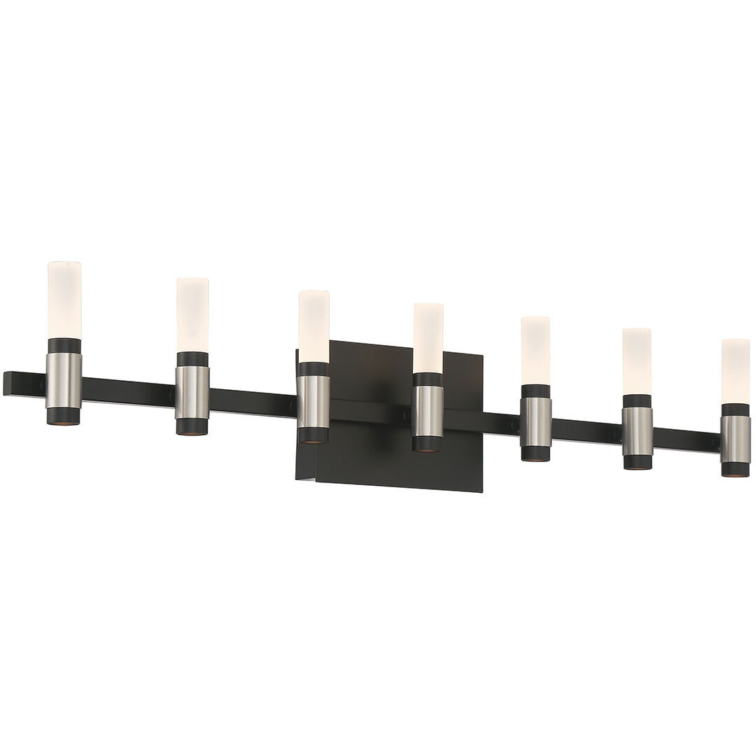 Albany LED 32.25 inch Silver and Black Vanity Light Wall Light