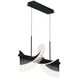 Voltik Linear Chandelier Ceiling Light in Black