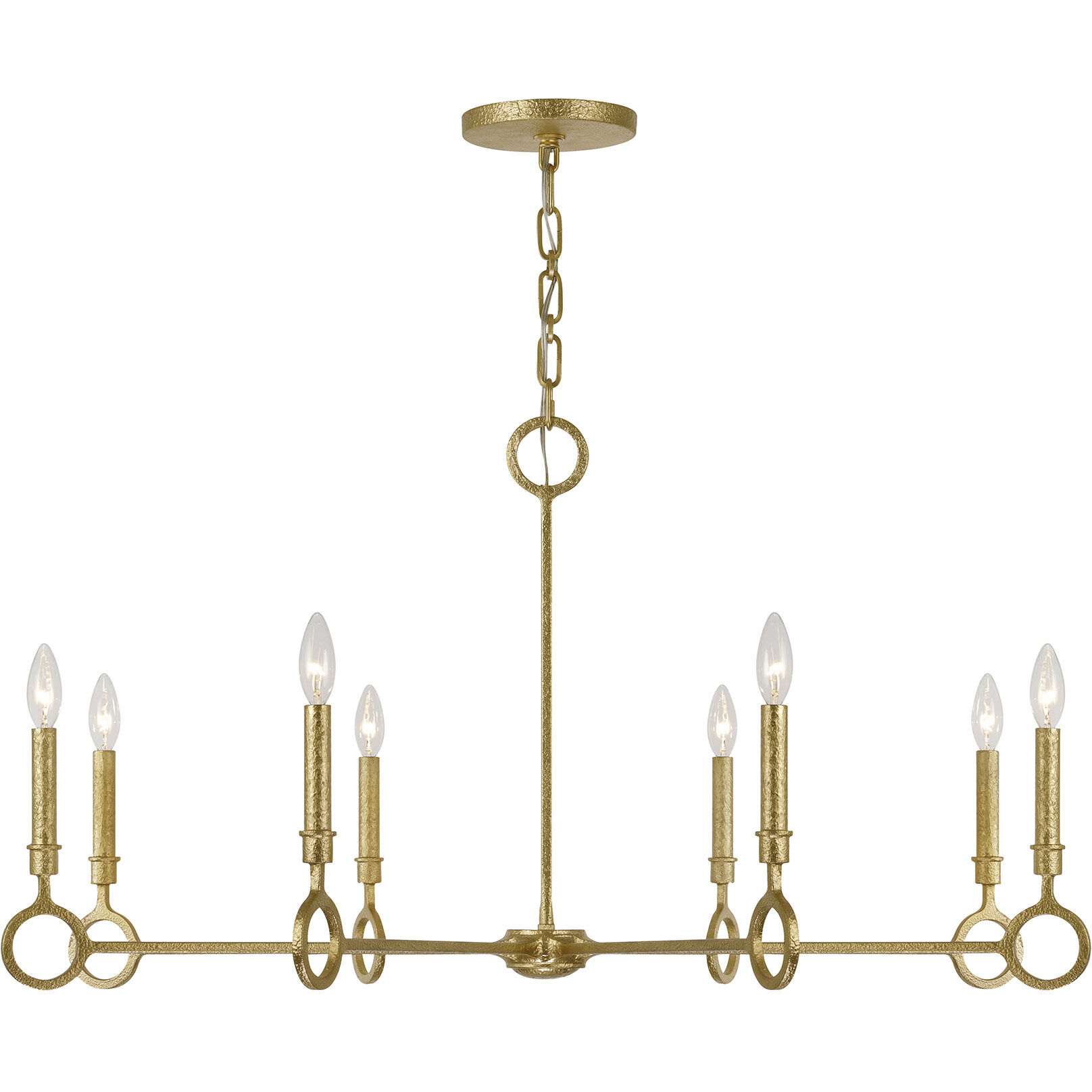 Noah 8 Light 40 inch Gold Armory Chandelier Ceiling Light