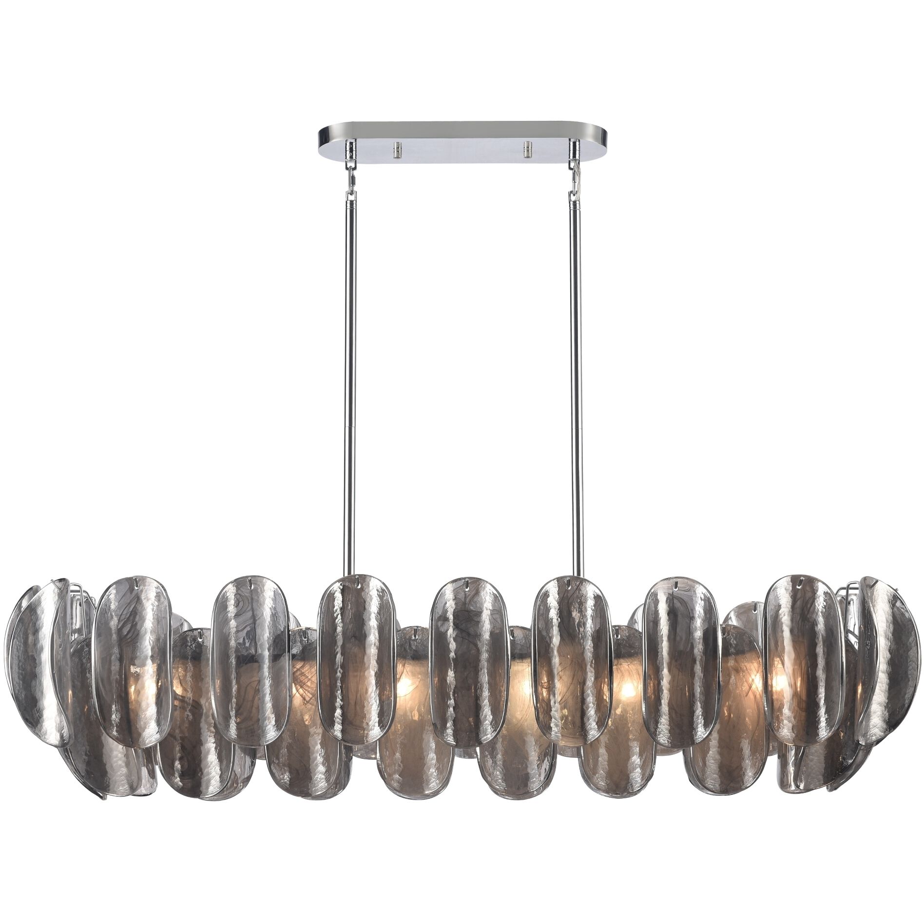 Chateau 6 Light 47.25 inch Polished Chrome Linear Chandelier Ceiling Light