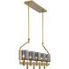 Decato 5 Light 5 inch Brushed Gold Chandelier Ceiling Light