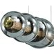 Atomo Linear Chandelier Ceiling Light in Gold, Smoke
