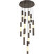 Ronda LED 20 inch Harlow Bronze Multi Drop Chandelier Ceiling Light