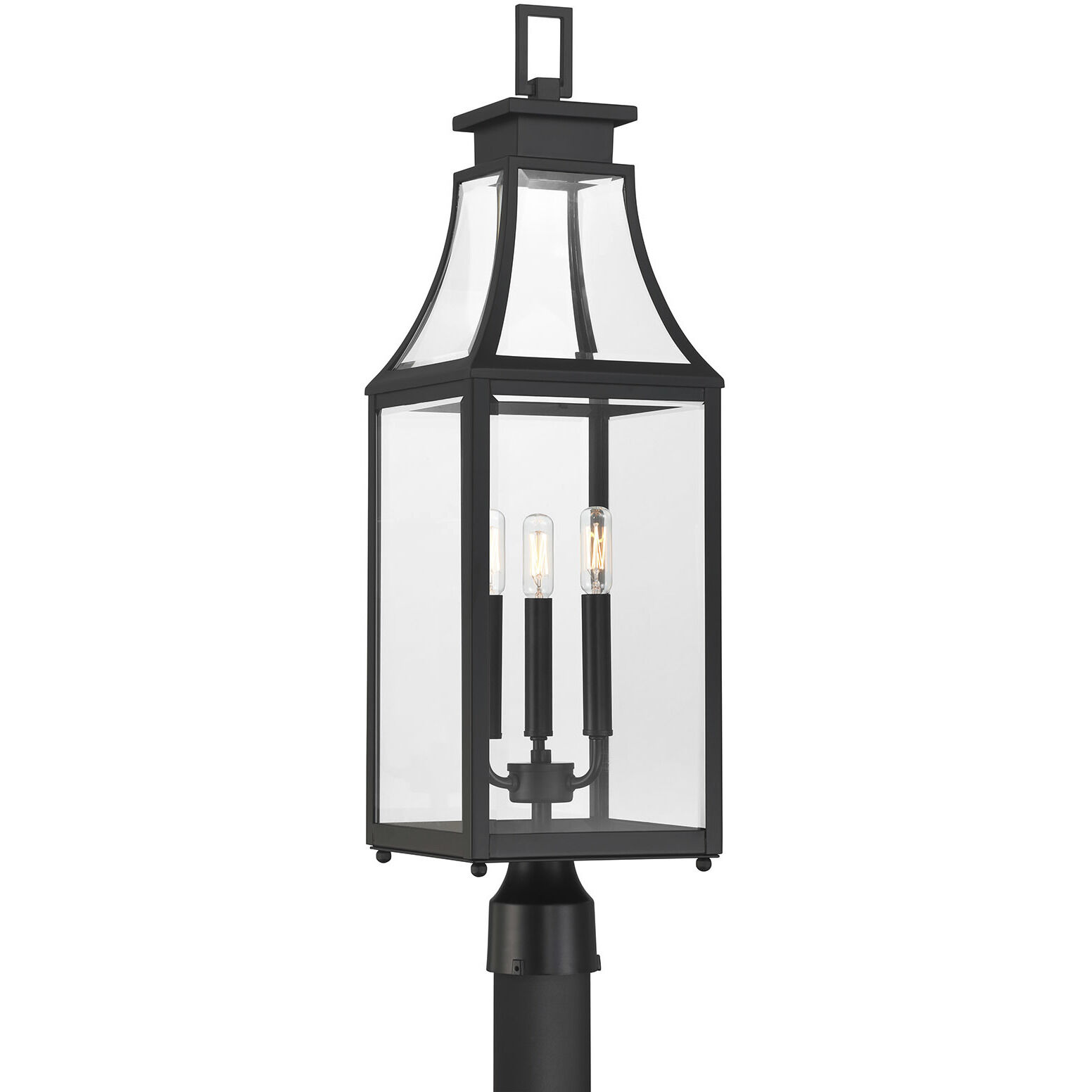 Emery 3 Light 29.25 inch Matte Black Outdoor Post Lantern